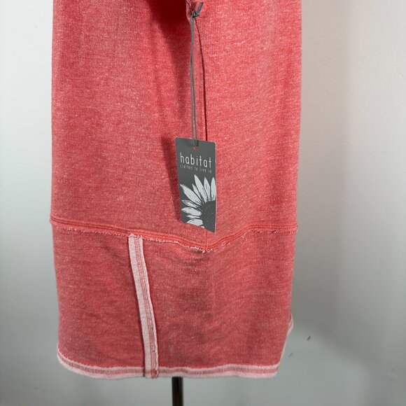 NEW Habitat Clothes to Live In Cerise Terry Tunic Sweatshirt Lagenlook Coral - Picture 6 of 11